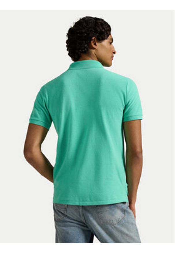 Polo Ralph Lauren Polo 710782592018 Zielony Slim Fit. Typ kołnierza: polo. Kolor: zielony. Materiał: bawełna