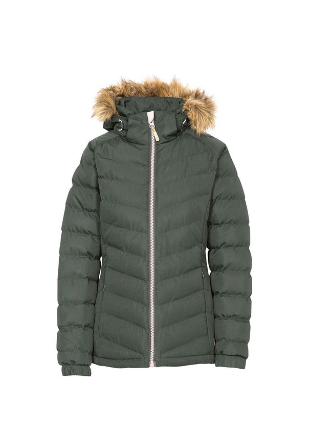 TRESPASS - Kurtka Damska Nadina Wodoodporna. Kolor: zielony. Materiał: puch. Sport: turystyka piesza