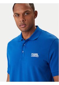 Karl Lagerfeld - KARL LAGERFELD Polo 745780 561235 Niebieski Regular Fit. Typ kołnierza: polo. Kolor: niebieski. Materiał: bawełna #3