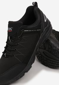 Born2be - Czarne Buty Sportowe Echinia. Nosek buta: okrągły. Kolor: czarny. Materiał: guma, nubuk, syntetyk, materiał. Szerokość cholewki: normalna. Sport: turystyka piesza