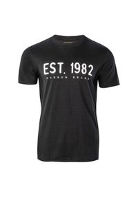 Koszulka męska Magnum Ellib - czarna, Rozmiar XL. Kolor: czarny. Materiał: bawełna. Wzór: aplikacja. Sezon: lato #1