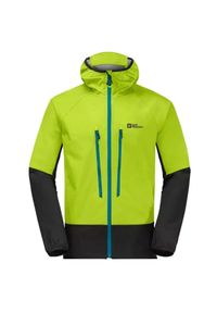 Kurtka turystyczna męska Jack Wolfskin Alpspitze Recco softshell. Kolor: zielony. Materiał: poliester, poliamid. Sport: turystyka piesza