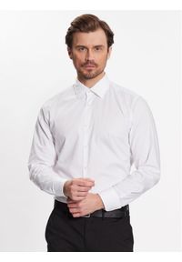BOSS - Koszula Boss. Okazja: na co dzień. Kolor: biały. Materiał: bawełna. Styl: casual #1