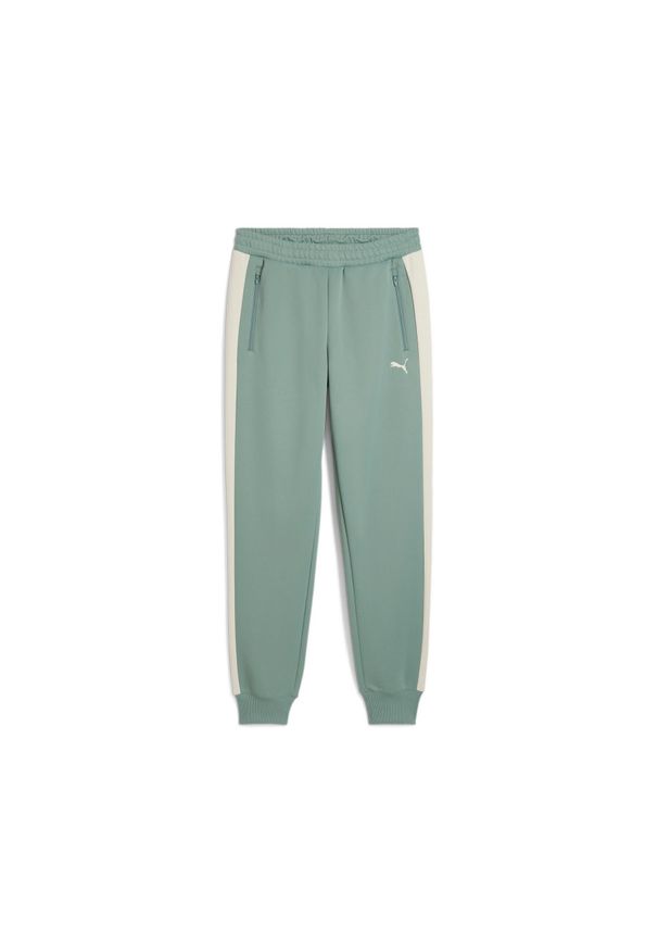 Puma Spodnie T7 Always On Track 62958830. Kolor: zielony. Wzór: haft. Styl: sportowy
