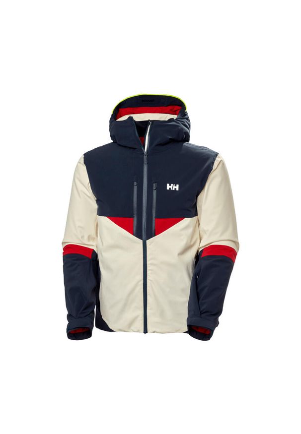 Kurtka narciarska z kapturem Helly Hansen Kvitfjell Race Ins. Typ kołnierza: kaptur. Kolor: wielokolorowy, biały, beżowy. Sezon: zima. Sport: narciarstwo