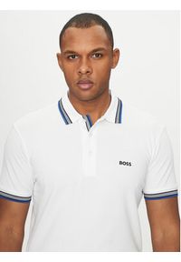 BOSS Polo Paddy 50469055 Biały Regular Fit. Typ kołnierza: polo. Kolor: biały. Materiał: bawełna #4