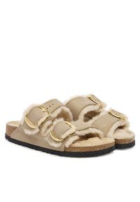 Birkenstock Klapki Arizona Big Buckle Shearling 1030384 Brązowy. Kolor: brązowy. Materiał: skóra #3