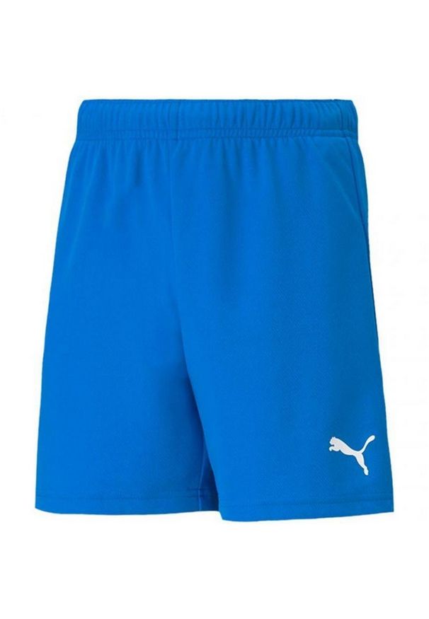 Puma - Spodenki TeamRISE Dla Dzieci. Kolor: niebieski. Styl: sportowy. Sport: turystyka piesza
