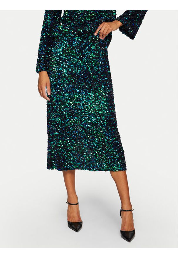 Vila Spódnica midi Faith 14102263 Zielony Regular Fit. Kolor: zielony. Materiał: syntetyk
