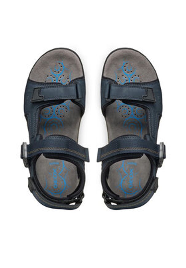 Geox Sandały U Spherica Ec5 U55ELB 000EK C4002 Granatowy. Kolor: niebieski. Materiał: skóra