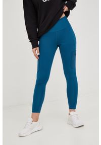 Wrangler legginsy ATG damskie kolor zielony gładkie. Kolor: zielony. Wzór: gładki #1