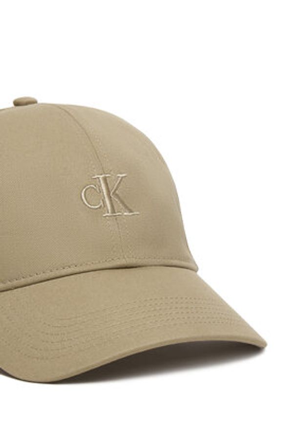 Calvin Klein Czapka z daszkiem Monogram Embroidery Baseball Cap LV04G5002G Beżowy. Kolor: beżowy. Materiał: bawełna