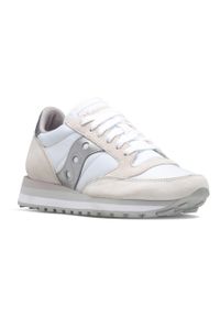 Buty do chodzenia damskie Saucony 15 Jazz Triple White Silver. Zapięcie: sznurówki. Kolor: biały, beżowy, wielokolorowy, szary. Materiał: materiał. Szerokość cholewki: normalna. Sport: turystyka piesza