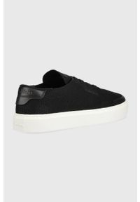 Calvin Klein tenisówki męskie kolor czarny. Nosek buta: okrągły. Zapięcie: sznurówki. Kolor: czarny. Materiał: guma, skóra, materiał #3