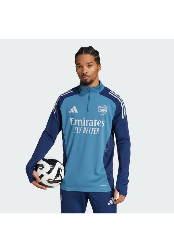 Adidas - Koszulka treningowa Arsenal Tiro 25 Competition. Kolor: niebieski. Materiał: dresówka. Sport: piłka nożna