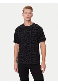 Versace Jeans Couture T-Shirt 79GAH6R0 JS511 Czarny Regular Fit. Kolor: czarny. Materiał: bawełna