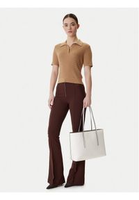 Calvin Klein Torebka Foil Logo Tote W/Pouch LV04F3274G Biały. Kolor: biały. Materiał: skórzane #1