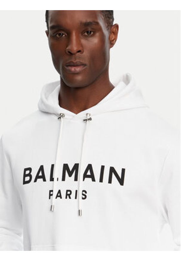 Balmain Bluza DH1JR002BB65 Biały Regular Fit. Kolor: biały. Materiał: bawełna