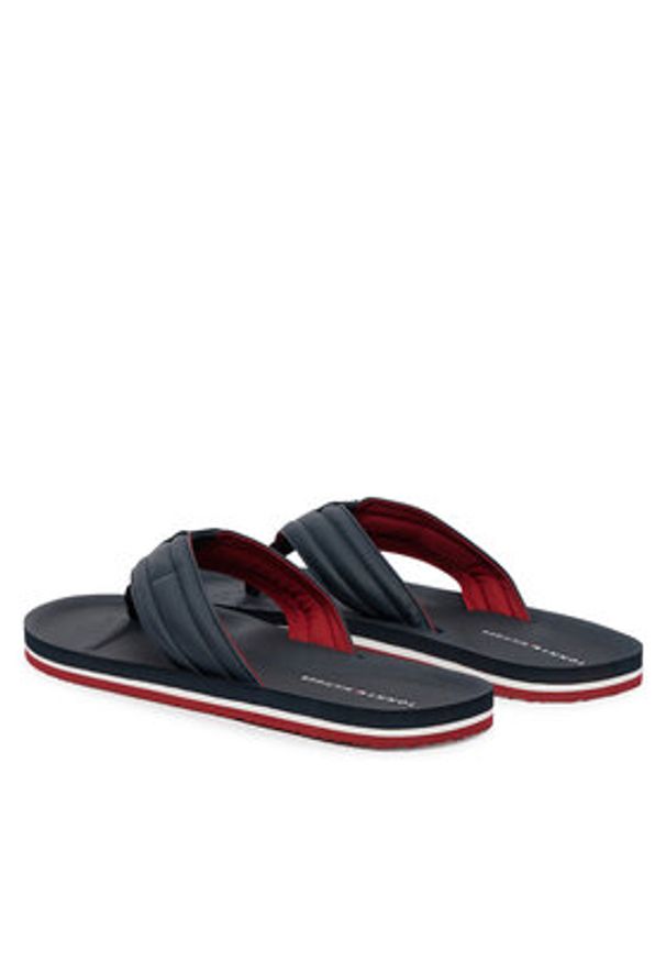 TOMMY HILFIGER - Tommy Hilfiger Japonki Hilfiger Padded Beach Sandal FM0FM05801 Granatowy. Kolor: niebieski. Materiał: syntetyk