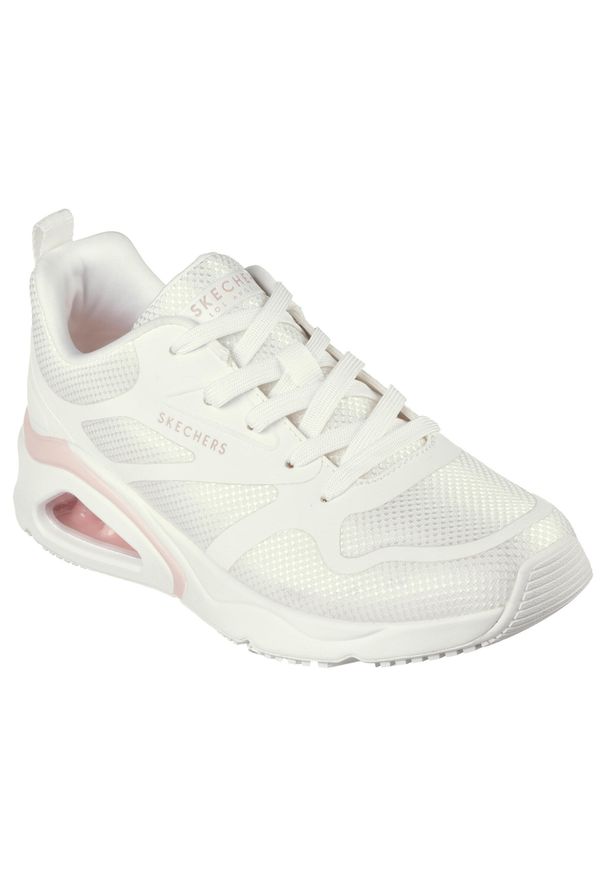 skechers - Kapcie SKECHERS TRES-AIR Biały. Kolor: biały. Materiał: syntetyk, tkanina