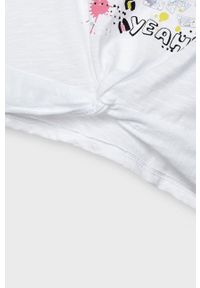 Mayoral - T-shirt dziecięcy. Okazja: na co dzień. Kolor: biały. Materiał: bawełna, dzianina. Długość rękawa: krótki rękaw. Długość: krótkie. Wzór: nadruk. Styl: casual #3