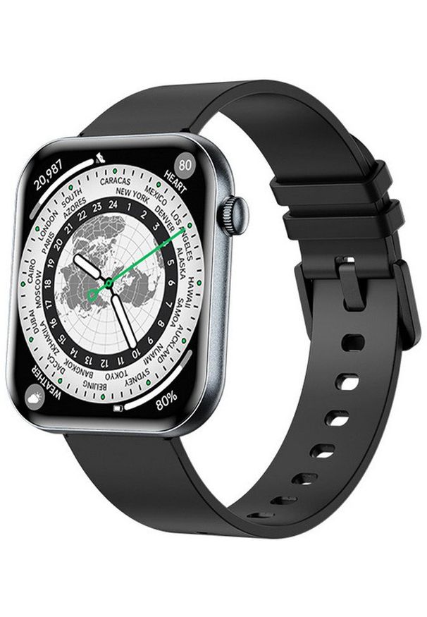 Rubicon - Zegarek Damski SMARTWATCH RUBICON RNCF49 black/black silicone. Rodzaj zegarka: smartwatch