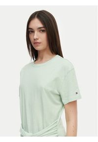 TOMMY HILFIGER - Tommy Hilfiger T-Shirt WW0WW49256 Zielony jasny Relaxed Fit. Kolor: zielony. Materiał: bawełna #4