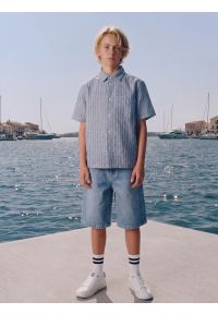 Big-Star - Szorty chłopięce jeansowe niebieskie Andys 190. Stan: podwyższony. Kolor: niebieski. Materiał: jeans. Styl: młodzieżowy, vintage #6