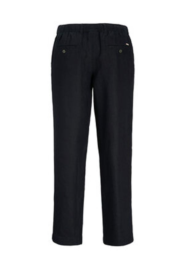 Jack & Jones Chinosy St. Karl 12253120 Czarny Loose Leg. Kolor: czarny. Materiał: len