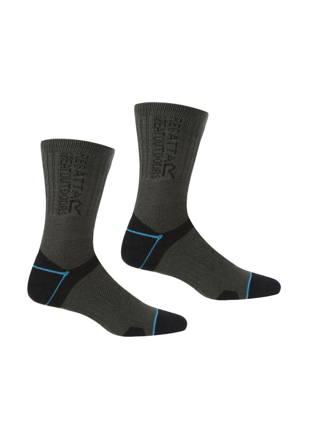 Regatta - Skarpety do chodzenia damskie Blister Protect II 2-pak. Kolor: czarny, brązowy, szary, wielokolorowy. Sport: turystyka piesza