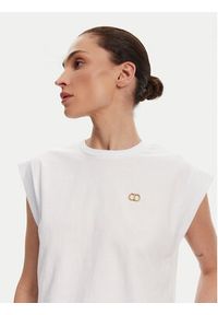 TwinSet - TWINSET T-Shirt 251TT2043 Biały Regular Fit. Kolor: biały. Materiał: bawełna