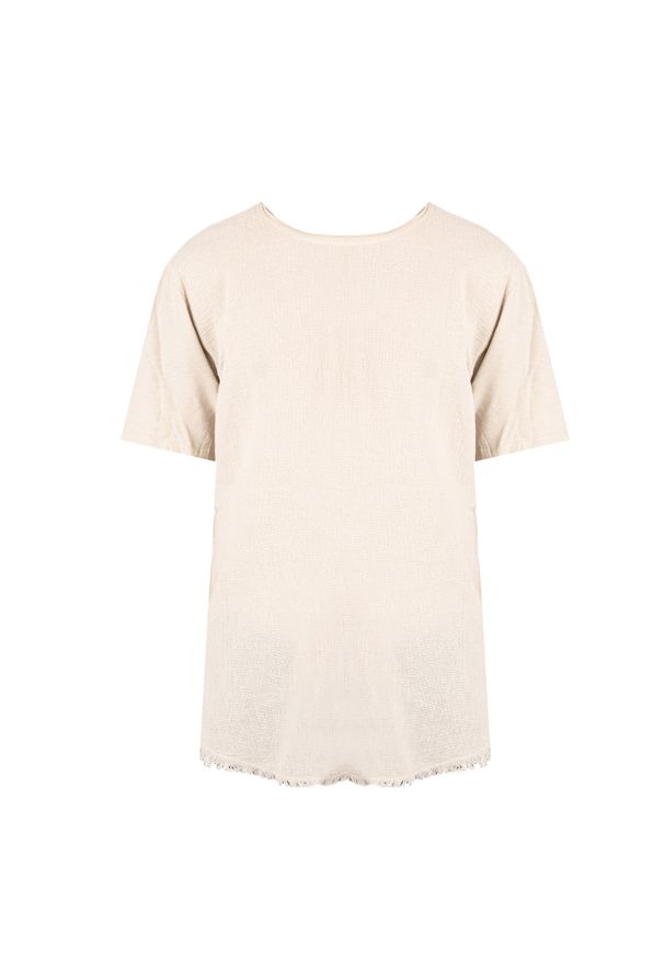 Xagon Man T-Shirt | P22082 V5 8300 | Mężczyzna | Beżowy. Okazja: na co dzień. Kolor: beżowy. Materiał: elastan, bawełna. Długość: długie. Styl: casual