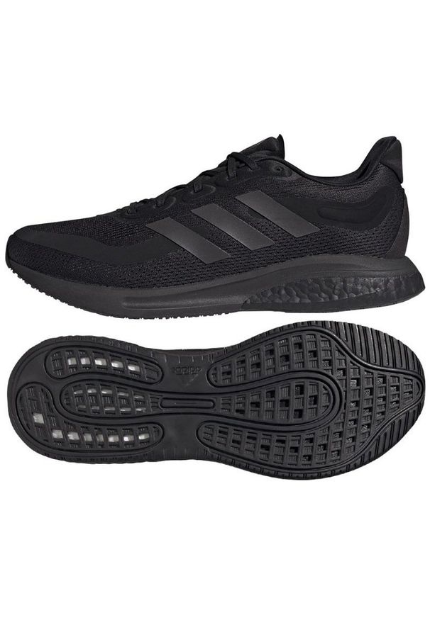 Adidas - Buty do biegania adidas SuperNova M H04467 czarne. Kolor: czarny. Szerokość cholewki: normalna. Sezon: wiosna. Sport: bieganie