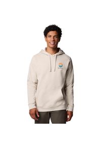 columbia - Bluza dresowa sportowa męska Trek Graphic Hoodie. Kolor: beżowy. Materiał: bawełna, poliester