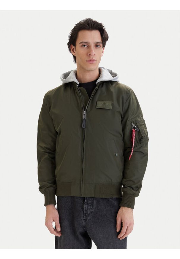 Alpha Industries Kurtka bomber Ma-1 196108 Szary Regular Fit. Kolor: szary. Materiał: syntetyk