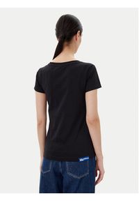 Karl Lagerfeld - KARL LAGERFELD T-Shirt A1W17019 Czarny Regular Fit. Typ kołnierza: dekolt w karo. Kolor: czarny. Materiał: bawełna #3