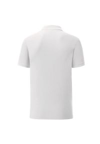 FRUIT OF THE LOOM - Koszulka Polo Męska Dopasowana. Typ kołnierza: polo. Kolor: biały. Materiał: poliester, bawełna