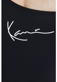 Karl Kani jednoczęściowy strój kąpielowy kolor czarny miękka miseczka. Kolor: czarny. Materiał: poliester, materiał, dzianina
