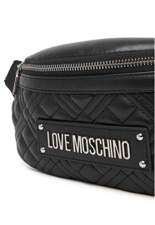 Love Moschino - LOVE MOSCHINO Saszetka nerka JC4003PP0NLA000B Czarny. Kolor: czarny. Materiał: skóra