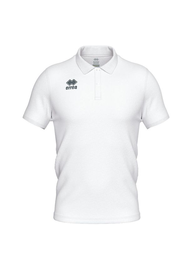 ERREA - Polo Errea Evo. Typ kołnierza: polo. Kolor: biały. Materiał: bawełna. Styl: sportowy, wakacyjny