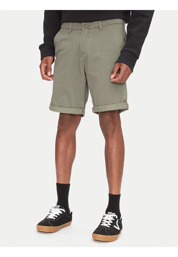Jack & Jones - Jack&Jones Szorty materiałowe Bowie 12230336 Zielony Regular Fit. Kolor: zielony. Materiał: bawełna