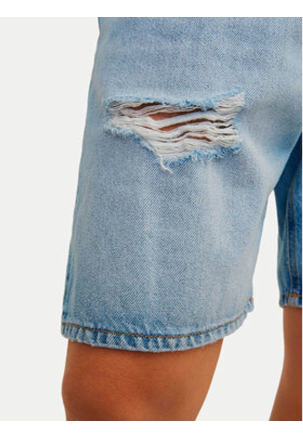 Jack & Jones Szorty jeansowe Jjitony 12252653 Niebieski Loose Fit. Kolor: niebieski. Materiał: bawełna