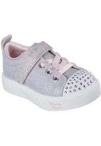 skechers - Adidasy Skechers Heart Steps - Shimmer Sweetie, Dzieci. Okazja: na uczelnię. Kolor: szary. Materiał: materiał. Model: Skechers Sport. Sport: joga i pilates