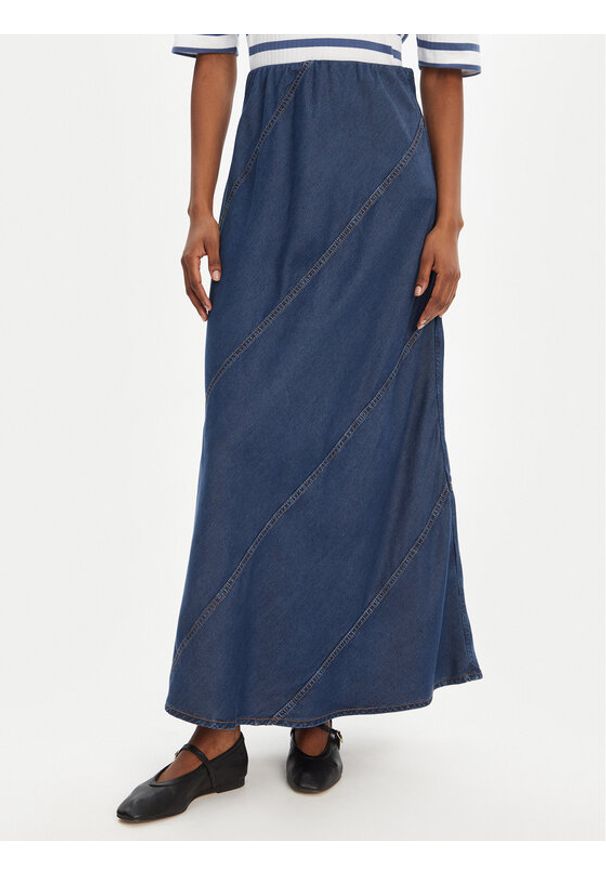 Munthe Spódnica maxi Parson 252122225207 Niebieski Regular Fit. Kolor: niebieski. Materiał: lyocell