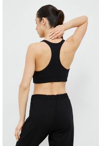 DKNY - Dkny biustonosz sportowy kolor czarny. Kolor: czarny. Materiał: materiał. Wzór: aplikacja #2