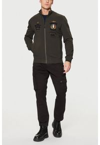 Aeronautica Militare - AERONAUTICA MILITARE Szarozielona bluza męska Color-block, Rozmiar XL. Kolor: zielony #4