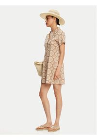 Roxy Sukienka koszulowa Happy Shiny Girls ERJWD03881 Brązowy. Kolor: brązowy. Materiał: bawełna. Typ sukienki: koszulowe #4