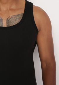 Born2be - Czarna Klasyczna Koszulka Bez Rękawów Tank Top Clecotia. Kolor: czarny. Długość rękawa: bez rękawów #6