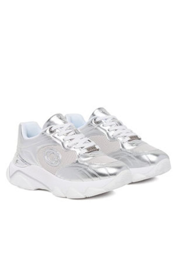 Guess Sneakersy FLFMRZ ELE12 Srebrny. Kolor: srebrny. Materiał: skóra