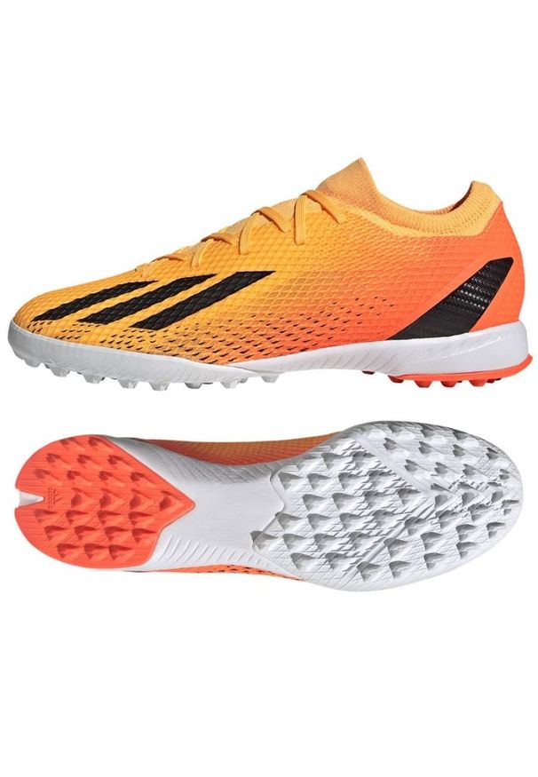 Adidas - Buty piłkarskie adidas X Speedportal.3 Tf M GZ2471 pomarańczowe. Zapięcie: sznurówki. Kolor: pomarańczowy. Materiał: syntetyk, guma. Sport: piłka nożna